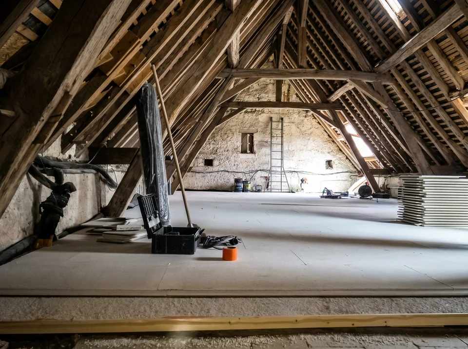 Sous-sol technique avec installation VMC double flux